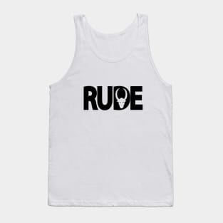 Rude Typographic Logo Tank Top